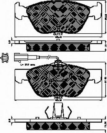 Spidan 32356 - Bremžu uzliku kompl., Disku bremzes www.autospares.lv