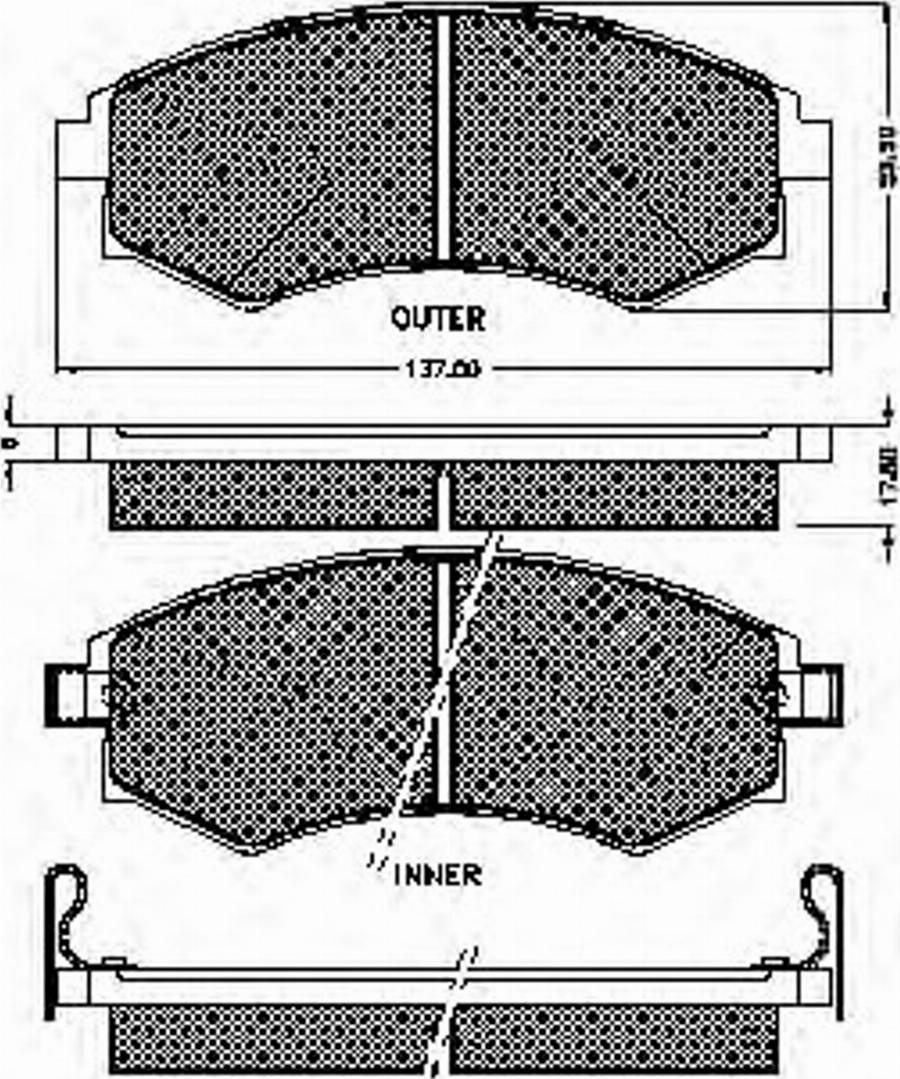 Spidan 32366 - Bremžu uzliku kompl., Disku bremzes www.autospares.lv