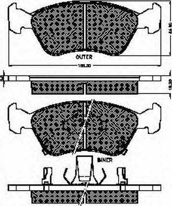 Spidan 32319 - Bremžu uzliku kompl., Disku bremzes www.autospares.lv