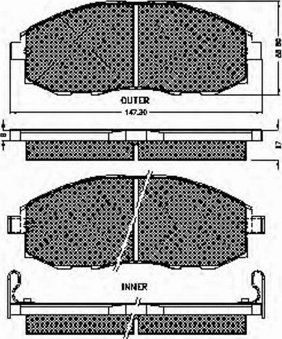 Spidan 32334 - Bremžu uzliku kompl., Disku bremzes www.autospares.lv