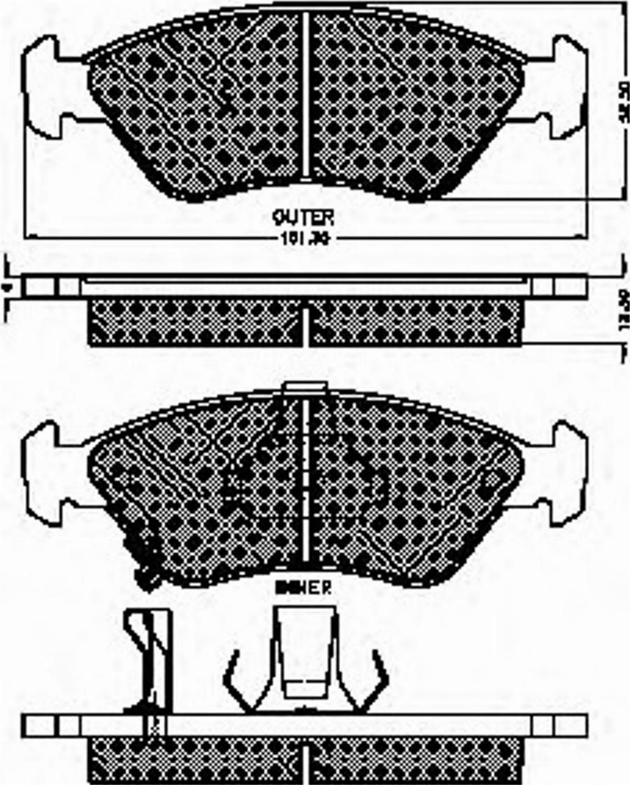 Spidan 32325 - Тормозные колодки, дисковые, комплект www.autospares.lv