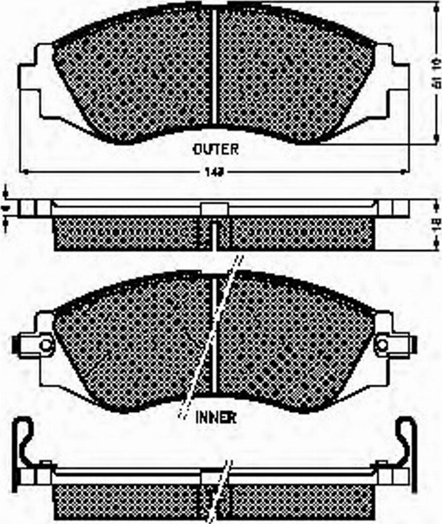 Spidan 32327 - Bremžu uzliku kompl., Disku bremzes www.autospares.lv