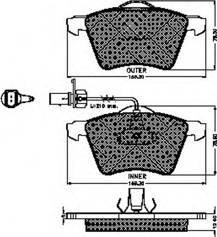 Spidan 32244 - Bremžu uzliku kompl., Disku bremzes autospares.lv