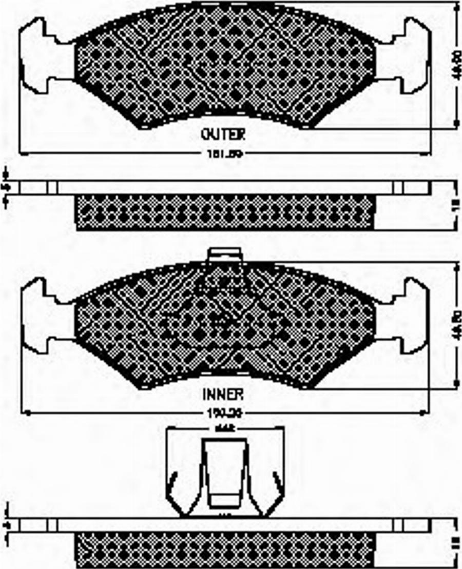 Spidan 32207 - Тормозные колодки, дисковые, комплект www.autospares.lv