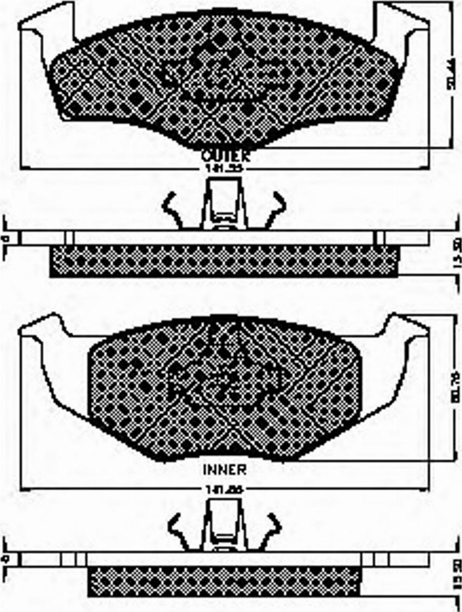 Spidan 32288 - Тормозные колодки, дисковые, комплект www.autospares.lv