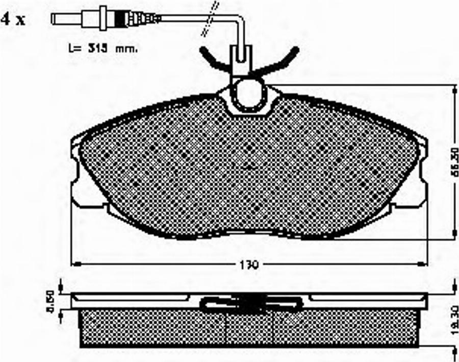 Spidan 32222 - Bremžu uzliku kompl., Disku bremzes www.autospares.lv