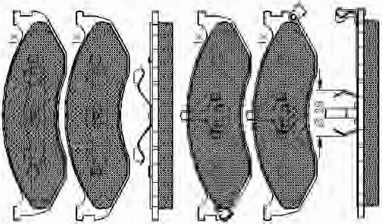 Spidan 32795 - Bremžu uzliku kompl., Disku bremzes www.autospares.lv