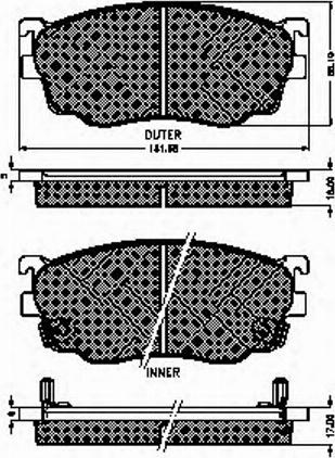 Spidan 32754 - Bremžu uzliku kompl., Disku bremzes www.autospares.lv