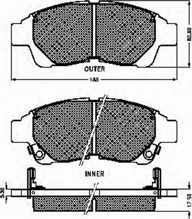 Spidan 32750 - Brake Pad Set, disc brake www.autospares.lv