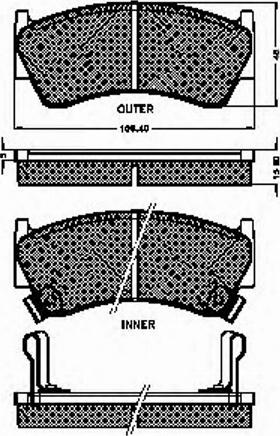 Spidan 32717 - Brake Pad Set, disc brake www.autospares.lv