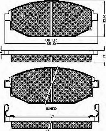 Spidan 32786 - Bremžu uzliku kompl., Disku bremzes www.autospares.lv