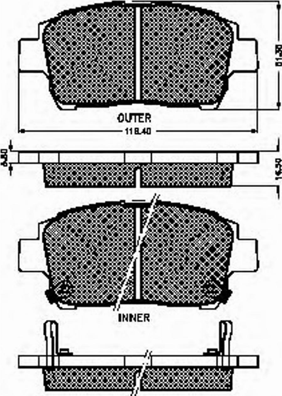 Spidan 32782 - Brake Pad Set, disc brake www.autospares.lv