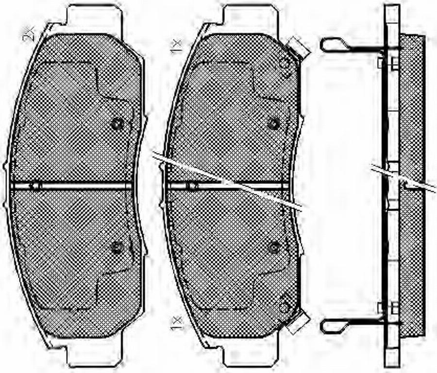 Spidan 32734 - Тормозные колодки, дисковые, комплект www.autospares.lv