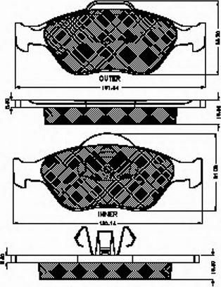 Spidan 32721 - Brake Pad Set, disc brake www.autospares.lv