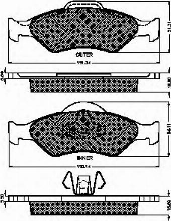 Spidan 32722 - Bremžu uzliku kompl., Disku bremzes www.autospares.lv