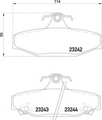 Ssangyong 48413-050A0 - Тормозные колодки, дисковые, комплект www.autospares.lv