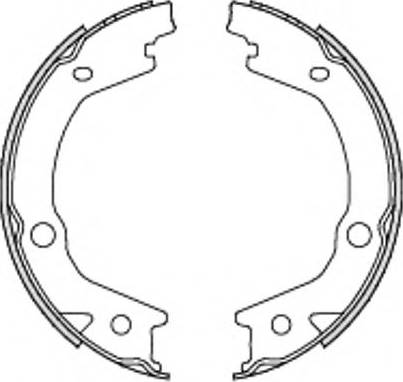 Ssangyong 4833A21000 - Brake Shoe Set, parking brake www.autospares.lv