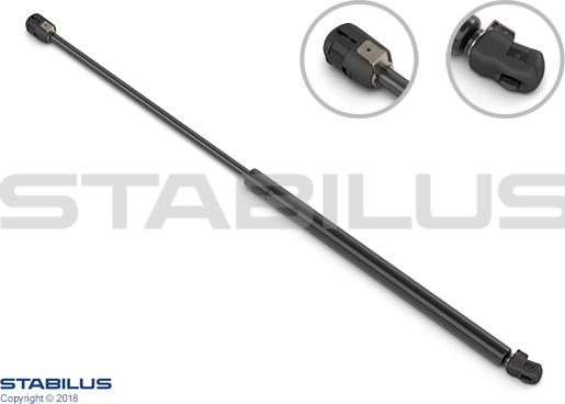 STABILUS 012600 - Gāzes atspere, Bagāžas / Kravas nodalījuma vāks www.autospares.lv