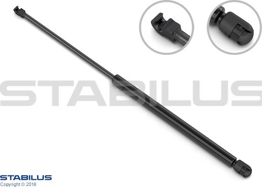 STABILUS 0872NC - Gāzes atspere, Bagāžas / Kravas nodalījuma vāks www.autospares.lv