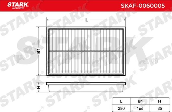 Stark SKAF-0060005 - Gaisa filtrs www.autospares.lv