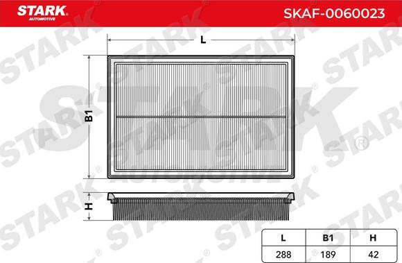 Stark SKAF-0060023 - Air Filter, engine www.autospares.lv