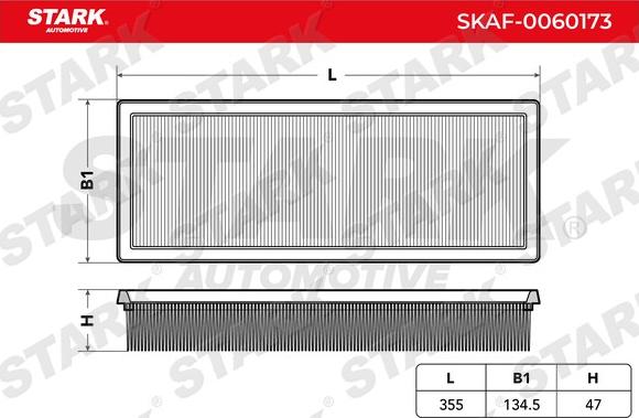 Stark SKAF-0060173 - Gaisa filtrs autospares.lv