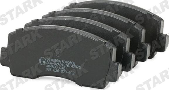 Stark SKBP-0011568 - Тормозные колодки, дисковые, комплект www.autospares.lv