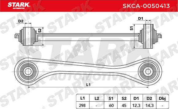 Stark SKCA-0050413 - Рычаг подвески колеса www.autospares.lv