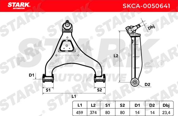 Stark SKCA-0050641 - Track Control Arm www.autospares.lv