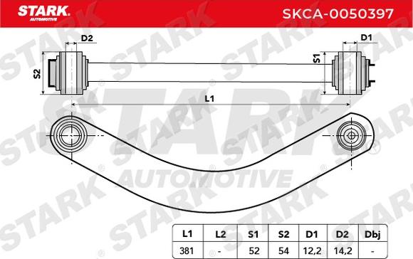 Stark SKCA-0050397 - Neatkarīgās balstiekārtas svira, Riteņa piekare autospares.lv