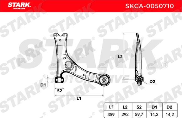 Stark SKCA-0050710 - Рычаг подвески колеса www.autospares.lv