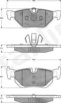 Starline BD S465 - Bremžu uzliku kompl., Disku bremzes autospares.lv