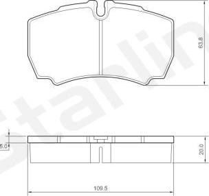 Starline BD S432 - Brake Pad Set, disc brake www.autospares.lv