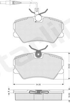 Starline BD S041 - Bremžu uzliku kompl., Disku bremzes autospares.lv