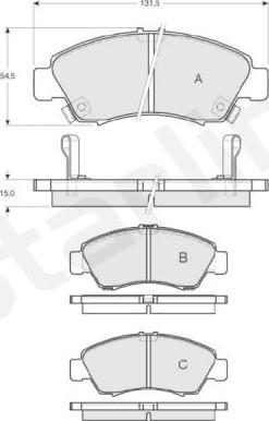 Starline BD S151 - Brake Pad Set, disc brake www.autospares.lv