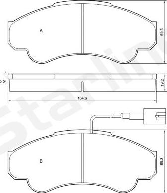 Starline BD S840P - Тормозные колодки, дисковые, комплект www.autospares.lv