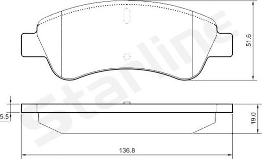 Starline BD S842P - Bremžu uzliku kompl., Disku bremzes autospares.lv