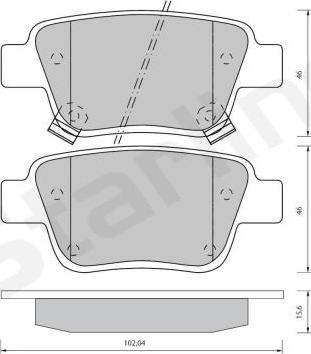 DJ Parts BP1608 - Тормозные колодки, дисковые, комплект www.autospares.lv