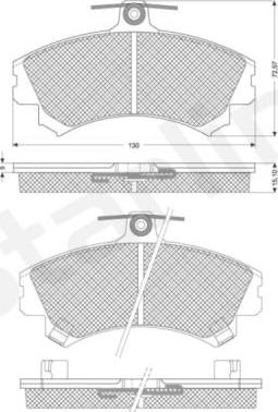 Starline BD S821P - Bremžu uzliku kompl., Disku bremzes www.autospares.lv