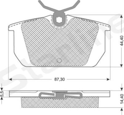 Starline BD S822P - Brake Pad Set, disc brake www.autospares.lv