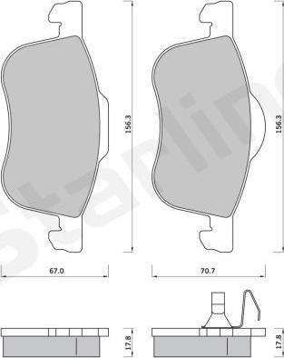 Starline BD S371 - Bremžu uzliku kompl., Disku bremzes autospares.lv