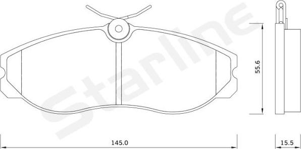 Starline BD S257 - Тормозные колодки, дисковые, комплект www.autospares.lv