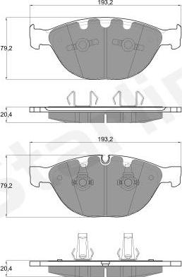 Starline BD S741 - Bremžu uzliku kompl., Disku bremzes www.autospares.lv