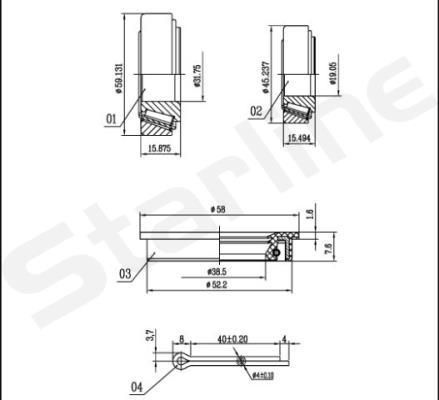 Starline LO 00523 - Wheel hub, bearing Kit www.autospares.lv