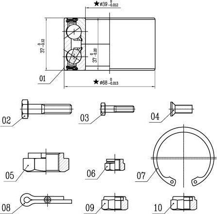 Starline LO 00575 - Riteņa rumbas gultņa komplekts www.autospares.lv