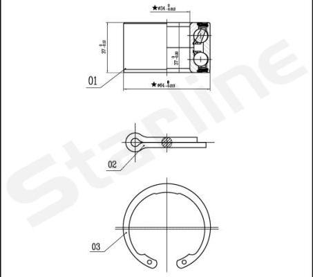 Starline LO 00663 - Riteņa rumbas gultņa komplekts autospares.lv