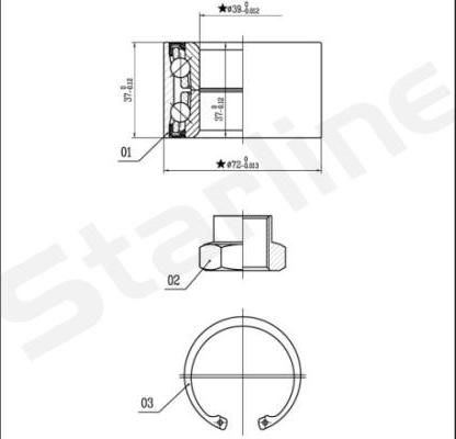 Starline LO 01432 - Riteņa rumbas gultņa komplekts autospares.lv