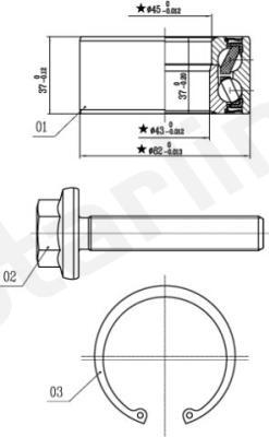 Starline LO 01356 - Подшипник ступицы колеса, комплект www.autospares.lv