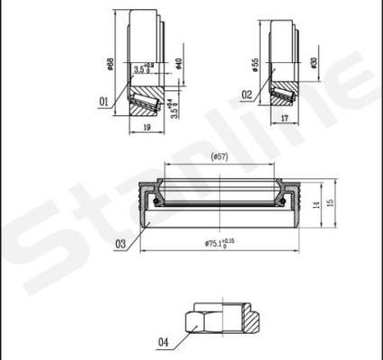 Starline LO 03429 - Wheel hub, bearing Kit www.autospares.lv