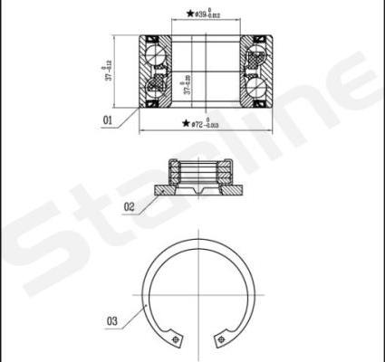 Starline LO 03531 - Riteņa rumbas gultņa komplekts autospares.lv